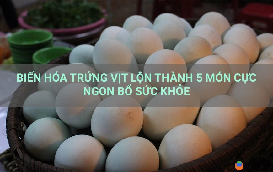 BIẾN HÓA TRỨNG VỊT LỘN THÀNH 5 MÓN CỰC NGON BỔ SỨC KHỎE | Tin Tức | UTOP.VN